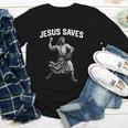 Jesus Saves Shirt Religious Christian Faith Baseball Youth Long Sleeve Tee