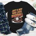 Just A Boy Who Loves Baseball Player Kids Youth Long Sleeve Tee Just A Boy Who Loves Baseball Player Kids Youth Long Sleeve Tee