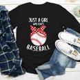 Just A Girl Who Loves Baseball Cute Retro Baseball Lover Youth Long Sleeve Tee