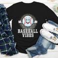 Leopard Baseball Vibes Game Day Softball Life Mom Youth Long Sleeve Tee