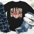 Leopard Checkered Game Day Baseball Coquette Bow Women Girls Youth Long Sleeve Tee Leopard Checkered Game Day Baseball Coquette Bow Women Girls Youth Long Sleeve Tee