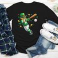 Leprechaun Play Baseball St Patrick's Day Men Kid Boys Youth Long Sleeve Tee