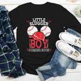 Little Slugger Boy Coming Soon Baby Announcement Baseball Youth Long Sleeve Tee