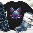 Neon Dripping Baseball And Bats Colorful Sports Art Youth Long Sleeve Tee Neon Dripping Baseball And Bats Colorful Sports Art Youth Long Sleeve Tee