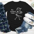No Baseball Game Today Sad Stickfigure Baseball Player Youth Long Sleeve Tee