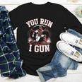 You Run I Gun Baseball Catcher Softball Player Youth Long Sleeve Tee