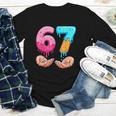 Six Seven 6-7 Baseball Ice Cream Drip 67 Meme Hands Youth Long Sleeve Tee