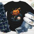 Spooky Halloween Scary Pumpkin Baseball Player Witchy Vibes Youth Long Sleeve Tee Spooky Halloween Scary Pumpkin Baseball Player Witchy Vibes Youth Long Sleeve Tee