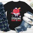 Stealing Hearts And Bases Baseball Player Valentine's Day Youth Long Sleeve Tee Stealing Hearts And Bases Baseball Player Valentine's Day Youth Long Sleeve Tee