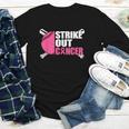 Strike Out Cancer Breast Cancer Awareness Baseball Warrior Youth Long Sleeve Tee