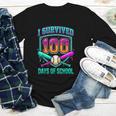 I Survived 100 Days Of School Baseball Drip Youth Long Sleeve Tee