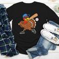 Turkey Baseball Thanksgiving Sports Humor Men Boy Kids Youth Long Sleeve Tee