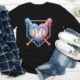 Valentines Baseball Heart Dripping Ice Cream Gen Z Alpha Youth Long Sleeve Tee Valentines Baseball Heart Dripping Ice Cream Gen Z Alpha Youth Long Sleeve Tee