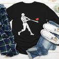 Valentines US Baseball Player Silhouette Heart Youth Long Sleeve Tee Valentines US Baseball Player Silhouette Heart Youth Long Sleeve Tee