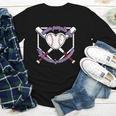 I Wear Purple For Alzheimers Awareness Baseball Heart Ribbon Youth Long Sleeve Tee