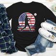 Women's Batter Patriotic American Flag Baseball Silks Youth Long Sleeve Tee Women's Batter Patriotic American Flag Baseball Silks Youth Long Sleeve Tee