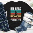 Women's Retro Hit Hard Run Fast Turn Left Baseball Lover Youth Long Sleeve Tee Women's Retro Hit Hard Run Fast Turn Left Baseball Lover Youth Long Sleeve Tee