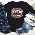 Women's Never Underestimate An Old Man Who Plays Baseball Youth Long Sleeve Tee Women's Never Underestimate An Old Man Who Plays Baseball Youth Long Sleeve Tee