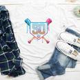 Baseball 50 Year Old Ice Cream Drip 50th Birthday Number 50 Youth Long Sleeve Tee