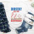 Bruh It's My 2nd Birthday Boy Baseball Themed Party Youth Long Sleeve Tee Bruh It's My 2nd Birthday Boy Baseball Themed Party Youth Long Sleeve Tee