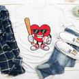 Heart Playing Baseball Valentines Day Youth Long Sleeve Tee Heart Playing Baseball Valentines Day Youth Long Sleeve Tee