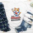 Take Meowt To The Ball Game Tee Slugger Cat Baseball Youth Long Sleeve Tee