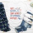 Retro Eat Sleep Take Kids To Sports Repeat Game Day Baseball Youth Long Sleeve Tee