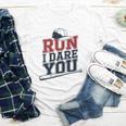 Run I Dare You Baseball Catcher Player Fan Youth Long Sleeve Tee Run I Dare You Baseball Catcher Player Fan Youth Long Sleeve Tee