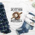 Never Underestimate Old Man Plays Baseball In His Seventies Youth Long Sleeve Tee Never Underestimate Old Man Plays Baseball In His Seventies Youth Long Sleeve Tee