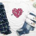 Valentine's Day Baseball Heart Softball Player Sports Lover Youth Long Sleeve Tee