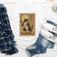 Vintage Japanese Ukiyo-e Baseball Cat Batting Youth Long Sleeve Tee