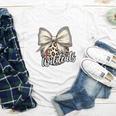Wildcats Baseball Leopard Print Coquette Bow Mascot Game Day Youth Long Sleeve Tee