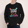100 Days Of School Baseball Ice Cream Drip 100th Day School Youth Long Sleeve Tee 100 Days Of School Baseball Ice Cream Drip 100th Day School Youth Long Sleeve Tee