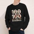 100 Days Of School Baseball Love Valentine’s Day Men Women Youth Long Sleeve Tee