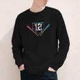 12th Birthday Baseball Ice Cream Drip 12 Years Old Boy Kids Youth Long Sleeve Tee