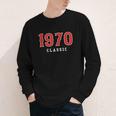 55 Year Old 1970 Classic Baseball Fan 55th Birthday Youth Long Sleeve Tee