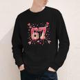 6 7 Melting Number Arrow Baseball Drip Valentine's Day Youth Long Sleeve Tee 6 7 Melting Number Arrow Baseball Drip Valentine's Day Youth Long Sleeve Tee