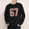 6 7 Number 67 Baseball Meme Tee For Women Youth Long Sleeve Tee