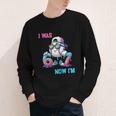 I Was 6 Now I'm 7 Baseball Birthday Drip Ice Cream Boy Youth Long Sleeve Tee