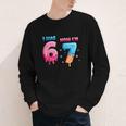 I Was 6 Now I'm 7 Birthday Baseball Drip For Boys Kid Youth Long Sleeve Tee