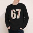 67 Baseball Six Seven 6 7 Meme 67 Youth Long Sleeve Tee