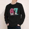 67 Ice Cream Drip Baseball Gen Alpha Slang Six Seven Meme Youth Long Sleeve Tee