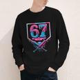 67 Six Seven Baseball Ice Cream Drip Cool Meme 67 Youth Long Sleeve Tee