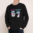 6th Birthday Now I'm 6 Next Year I'Ll Be 7 Baseball Drip 67 Youth Long Sleeve Tee 6th Birthday Now I'm 6 Next Year I'Ll Be 7 Baseball Drip 67 Youth Long Sleeve Tee