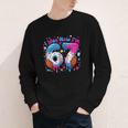 7th Birthday I Was 6 Now I'm 7 Baseball Ice Cream Drip Youth Long Sleeve Tee