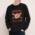 8 Year Old Boys Awesome Since 2018 Baseball Birthday Youth Long Sleeve Tee