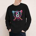 8th Birthday Boys Baseball Ice Cream Drip Boys Baseball Youth Long Sleeve Tee