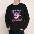 9th Birthday Baseball 9 Year Old Ice Cream Drip Boy Baseball Youth Long Sleeve Tee