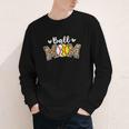 Ball Mom Leopard Baseball Softball Player Mom Youth Long Sleeve Tee