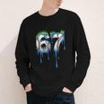 Baseball 67 Six Seven Gen Alpha Meme Blue Drip Boys Youth Long Sleeve Tee